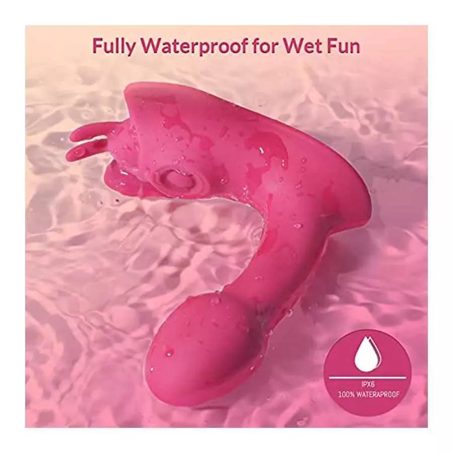 Dual-Action Remote Wearable Vibrator - MEANINS Sophia, G Spot Vibrator with Vibrating & Flapping Modes, Vibrating G Spot Dildo,