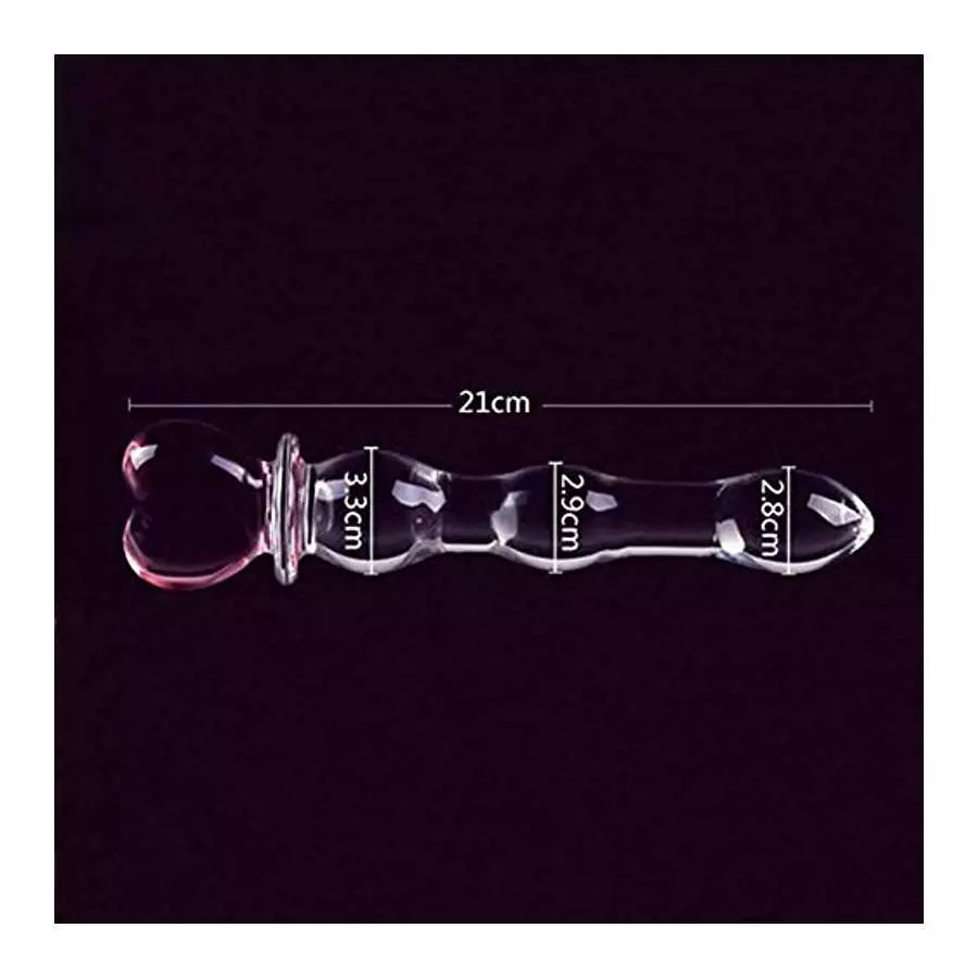 Glass Dildo Pleasure Wand for Women Double Ended Butt Plug Anal Beads