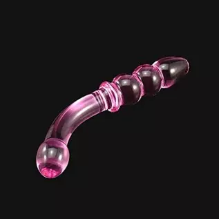 Glass Dildo Pleasure Wand for Women Double Ended Butt Plug Anal Beads