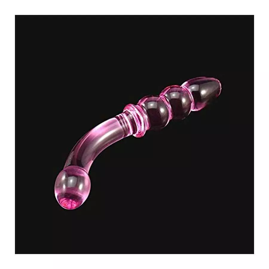 Glass Dildo Pleasure Wand for Women Double Ended Butt Plug Anal Beads
