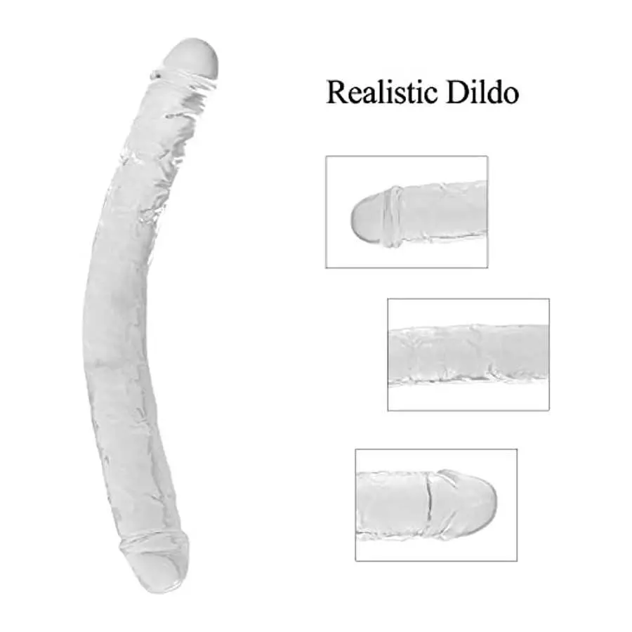13.4*1.5 in Double-Ended Dildo,Flexible Long Dildo for Lesbian Female Masturbation
