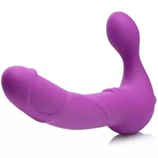 Strap U Royal Revolver Vibrating Strapless Silicone Strap On Dildo