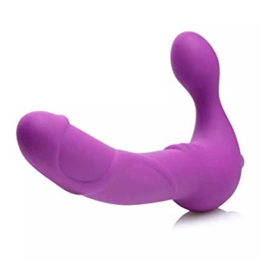 Strap U Royal Revolver Vibrating Strapless Silicone Strap On Dildo