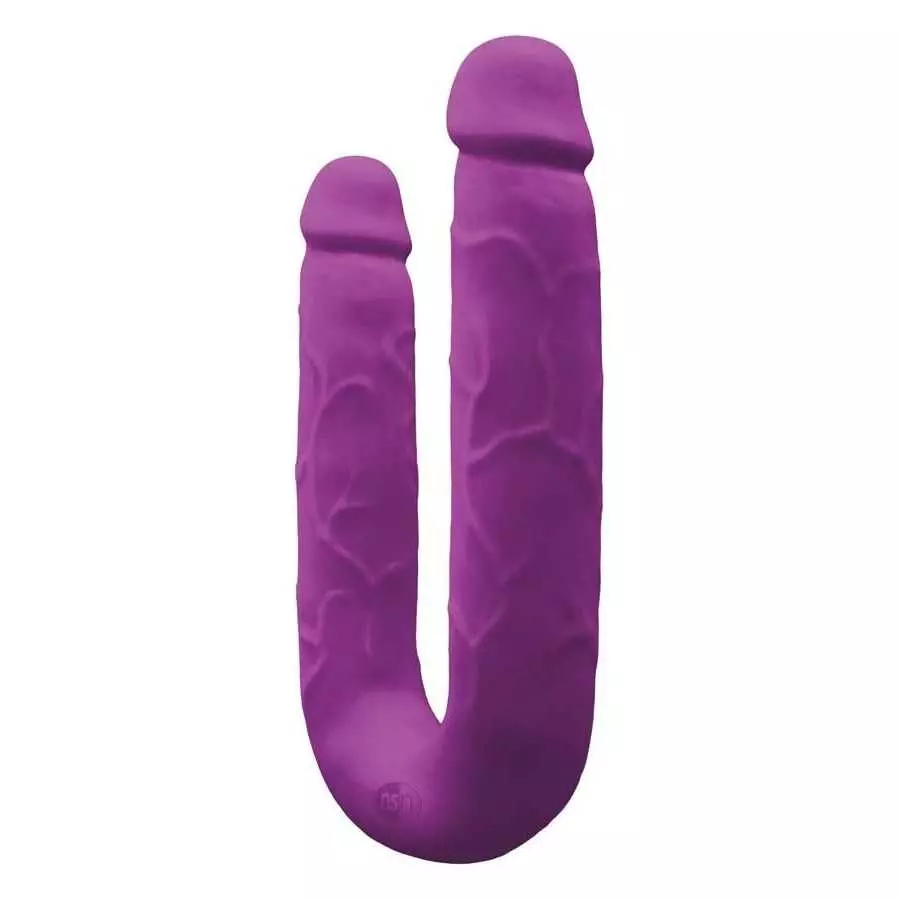 Colours - DP Pleasures - Realistically Molded Silicone Double Penetration Dong (Purple)
