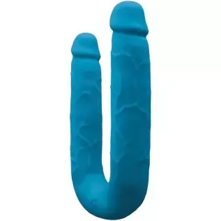 Colours - DP Pleasures - Realistically Molded Silicone Double Penetration Dong (Purple)