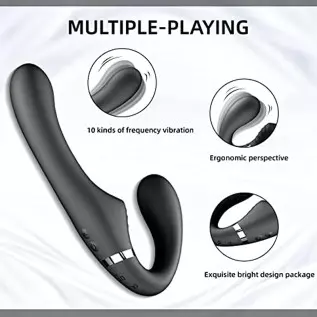 Double-Headed Vibrator with 10 Vibration Modes, Female Clitoris stimulates Adult G-spot Dildo Massager, with Remote Control (Bla Double-Headed Vibrator with 10 Vibration Modes, Female Clitoris stimulates Adult G-spot Dildo Massager, with Remote Control (Bla