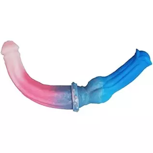 Silicone Made One Dog One Horse Double-Ended Dildo Dual Dildos Animal Style Big Size Multi Color
