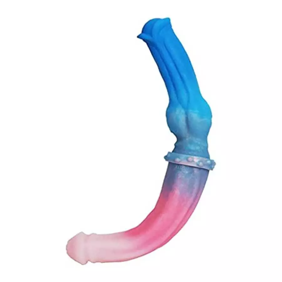 Silicone Made One Dog One Horse Double-Ended Dildo Dual Dildos Animal Style Big Size Multi Color