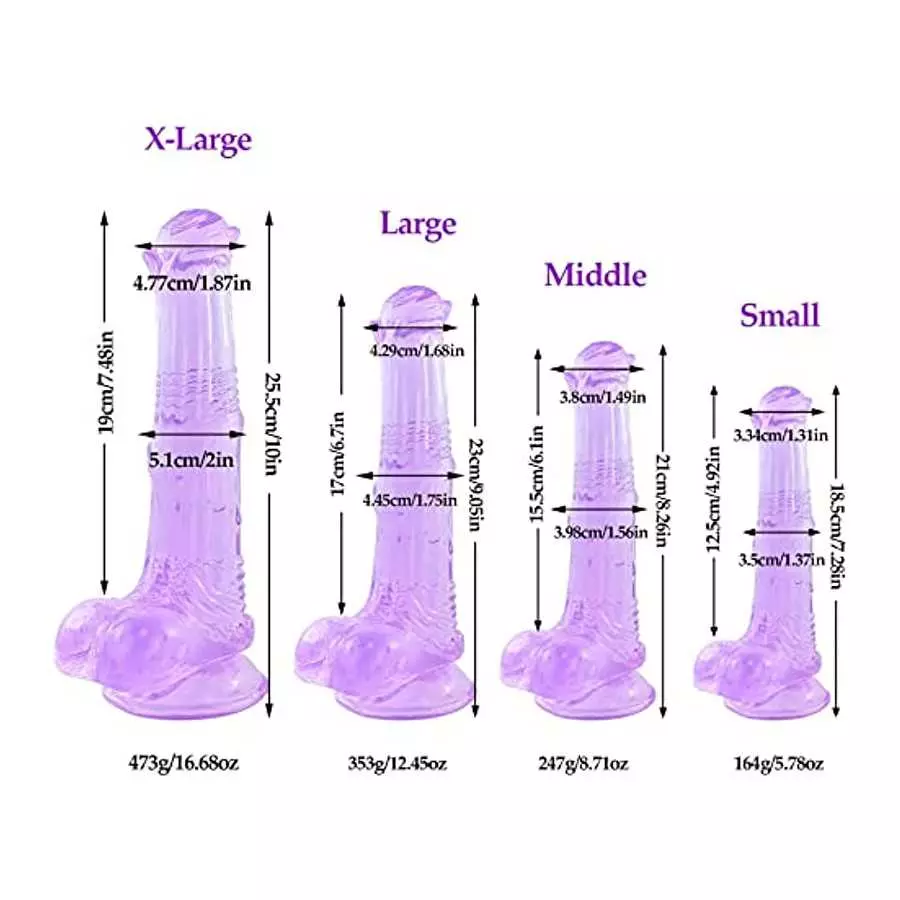 15.4 inch Super Long Double Ended Dildo+ 9 inch Purple Horse Dildo Sex Toys