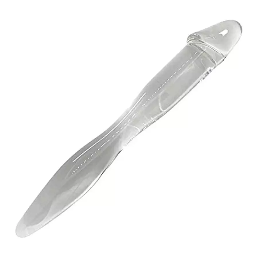 Yaminkc Glass Dildo Smooth Realistic Penis Anal Plug Glass Penis Double-Ended Use Massager Crystal