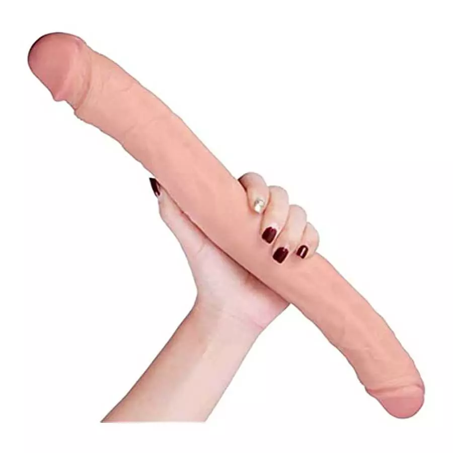 14.96 Inch Double-Ended Dildo & 10 Inch Realistic Dildo with Suction Cup Flexible Double Dong with Curved Shaft for Vaginal G-sp 14.96 Inch Double-Ended Dildo & 10 Inch Realistic Dildo with Suction Cup Flexible Double Dong with Curved Shaft for Vaginal G-sp