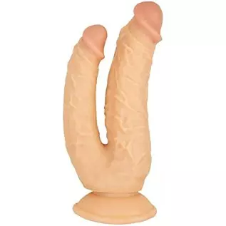 Commander Dongs Double Duty Dildo 6 Insertable Inches- Beige