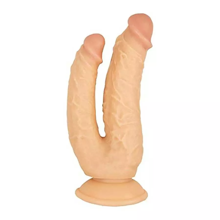 Commander Dongs Double Duty Dildo 6 Insertable Inches- Beige