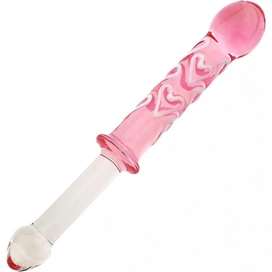 Wowlife Double-Ended Crystal Dildos Glass Pleasure Wand Anal Plug - Pink Style Series (Style B)