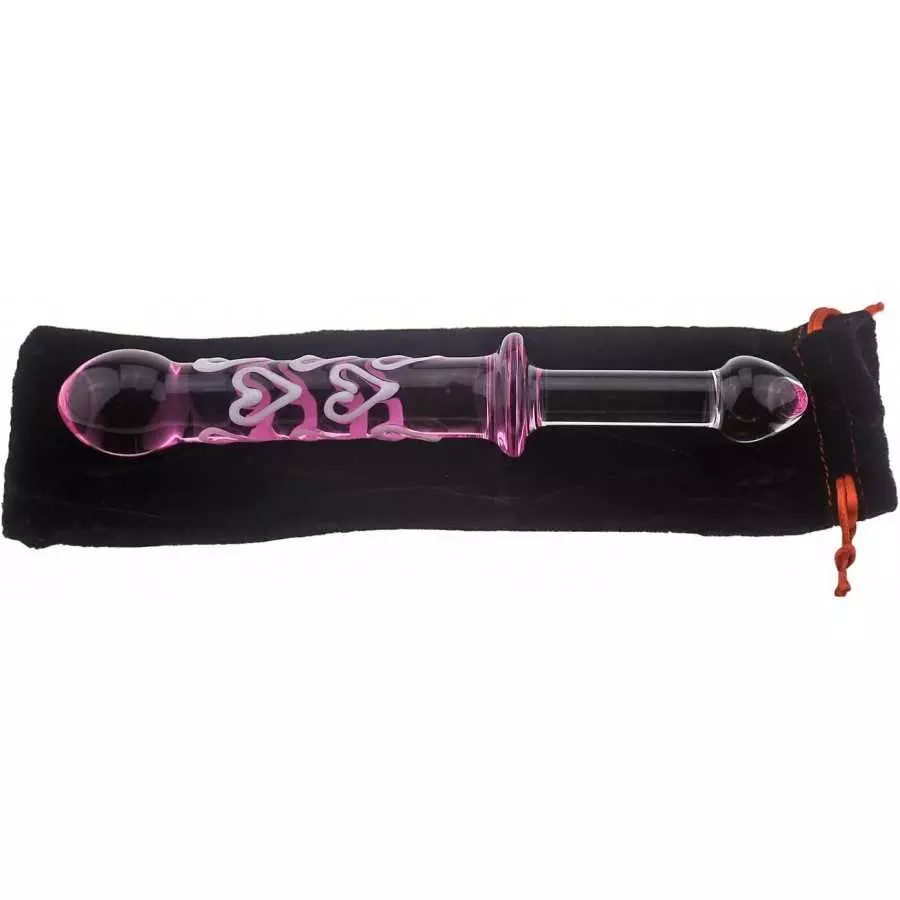 Wowlife Double-Ended Crystal Dildos Glass Pleasure Wand Anal Plug - Pink Style Series (Style B)