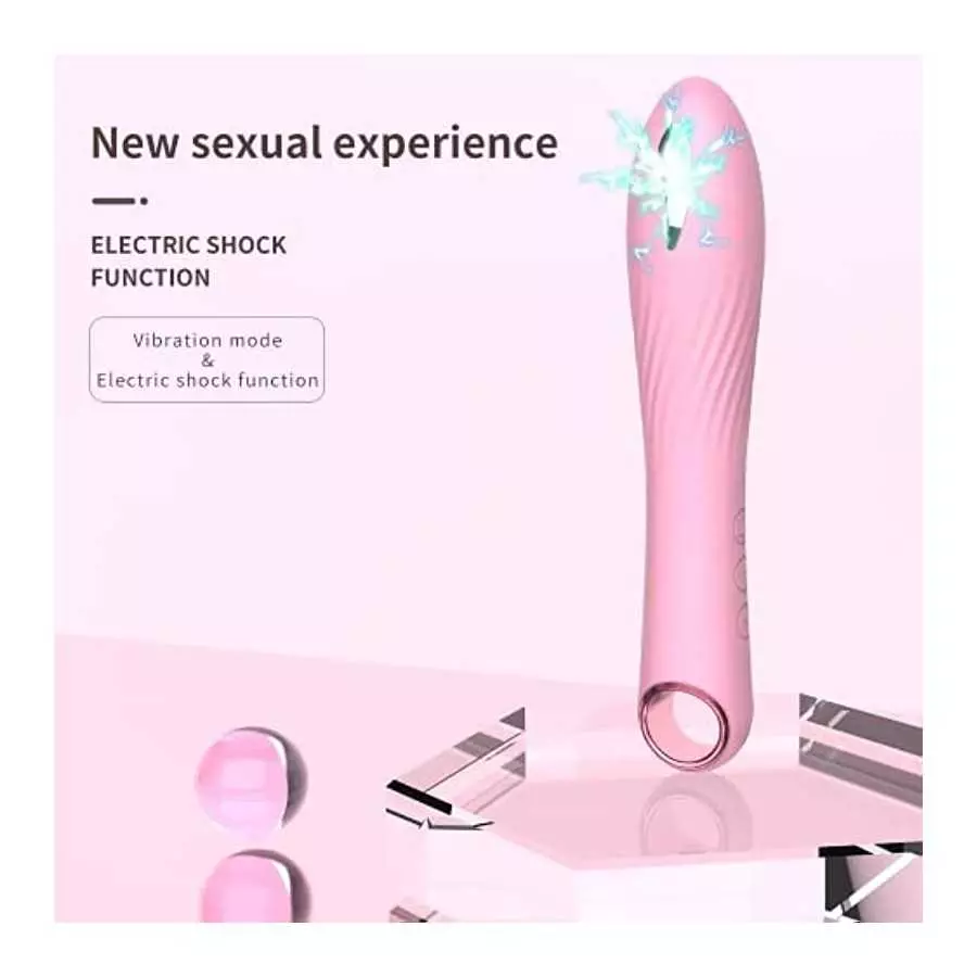 G Spot Silicone Dildo Vibrator with 16 Vibration Patterns and 3 Current Pulse Patterns. Vibrator for Nipple Clitoral Vaginal Sti