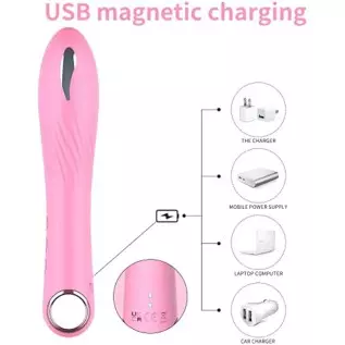 G Spot Silicone Dildo Vibrator with 16 Vibration Patterns and 3 Current Pulse Patterns. Vibrator for Nipple Clitoral Vaginal Sti