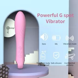 G Spot Silicone Dildo Vibrator with 16 Vibration Patterns and 3 Current Pulse Patterns. Vibrator for Nipple Clitoral Vaginal Sti