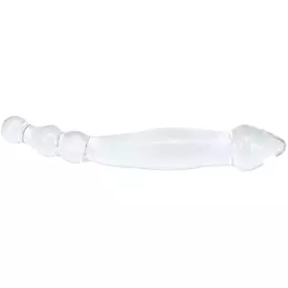 Remeonight 9" Large Glass Dildo Big Crystal Penis Masturbator G-spot Stimulator with Anal Bead Butt Plug