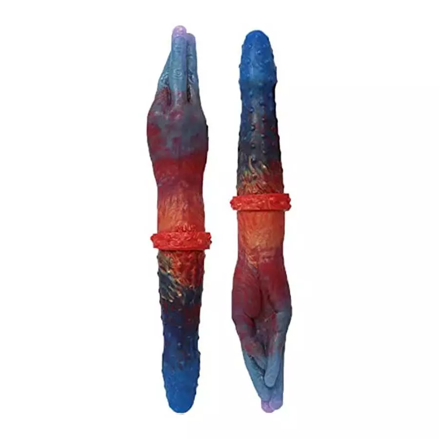 Double Ended Fisting Dildo 13.78 Inches Finger Hand Silicone Dildos Anal Adult Sex Toys