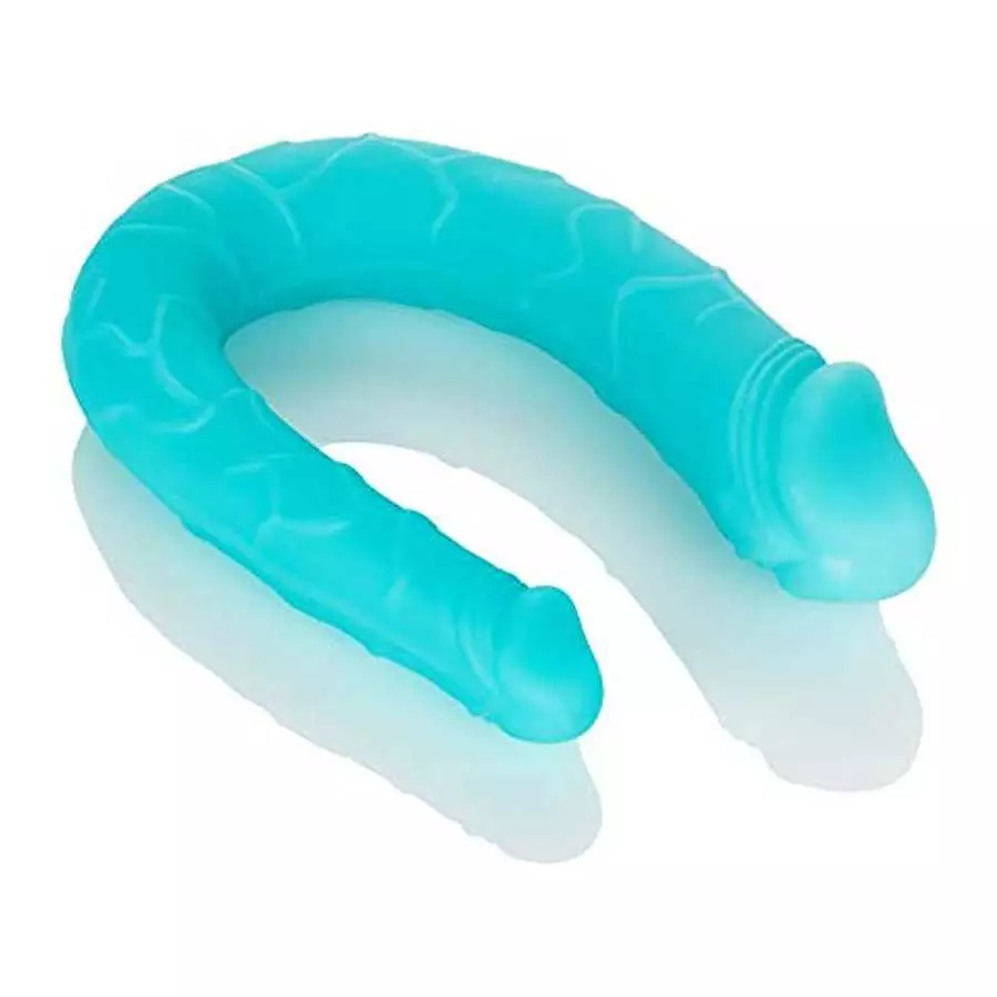 CalExotics SE-0311-75-2 Silicone Double Dong AC/DC Dong - Teal