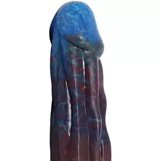 13 inches Long Double End Devil Dildo, Body-Safe Red&Cyan Silicone Double Headed Anal Butt Plug Sex Toy Penetration Dual Dong fo