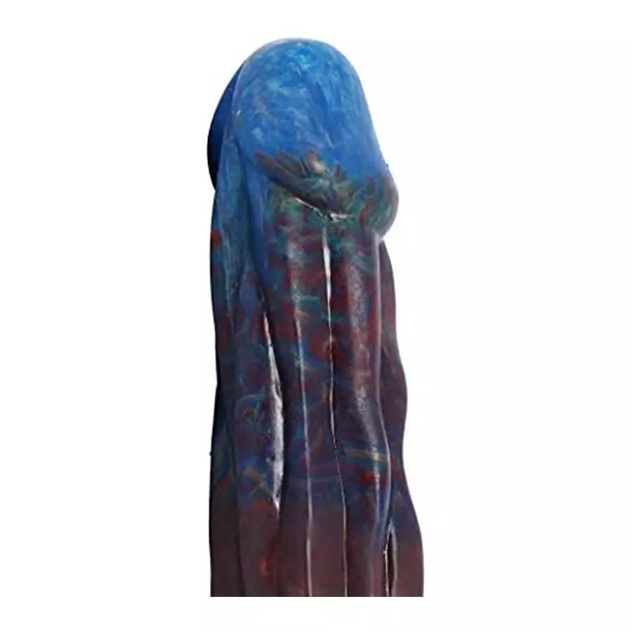 13 inches Long Double End Devil Dildo, Body-Safe Red&Cyan Silicone Double Headed Anal Butt Plug Sex Toy Penetration Dual Dong fo