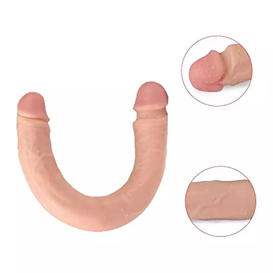 15Inch Double-Sided Realistic Dildo, Lifelike Soft Double Ended Dildos, Dual Headed Anal Dildo Double Header Adult Sex Toy