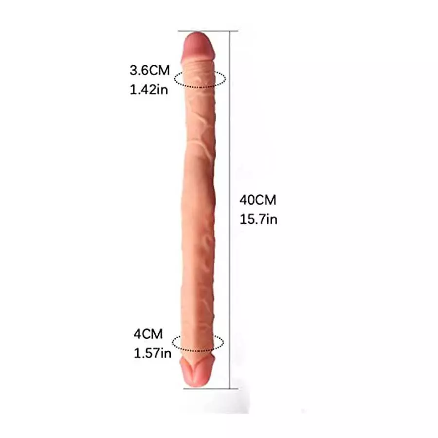 Extra Long Double-Ended Dildo, 15.7 Inch Realistic Double Sided Dildos for Women Flexible Double Header Adult Sex Toys