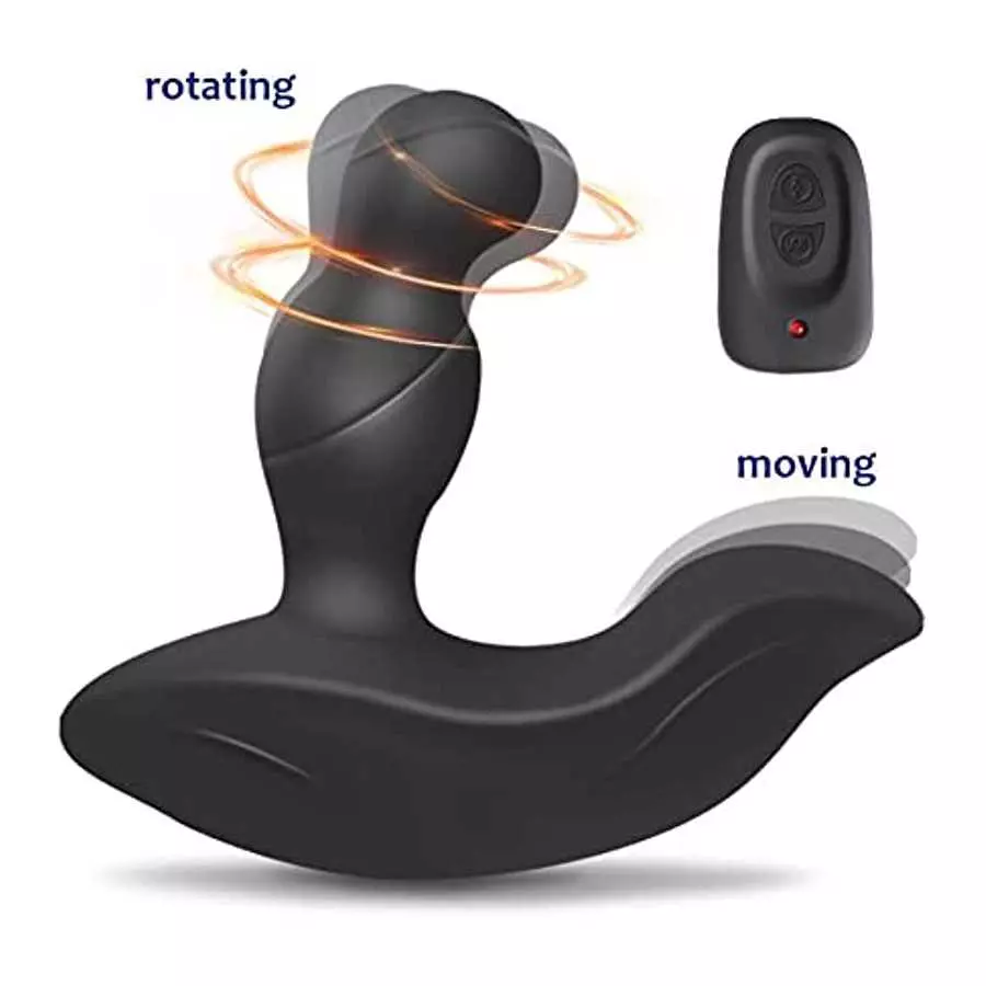 Prostate Vibrator for Men with 360 Degree Rotating Head Massage Anal Plug G Spot Clitoris for Couples