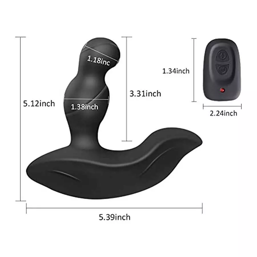 Prostate Vibrator for Men with 360 Degree Rotating Head Massage Anal Plug G Spot Clitoris for Couples