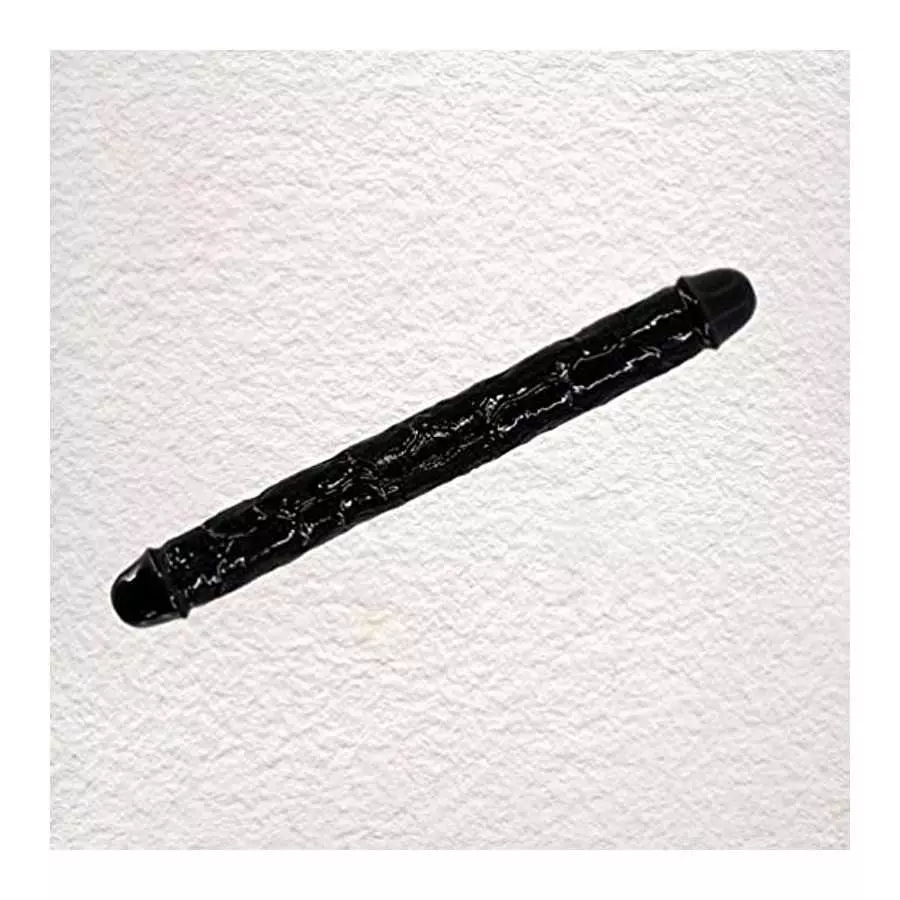 ABOOFAN Double Headed Dildos G Spot Dong Vaginal G- spot Anal Masturbation Toy for Female Women Toys ( Black L )