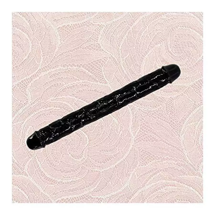 ABOOFAN Double Headed Dildos G Spot Dong Vaginal G- spot Anal Masturbation Toy for Female Women Toys ( Black L )
