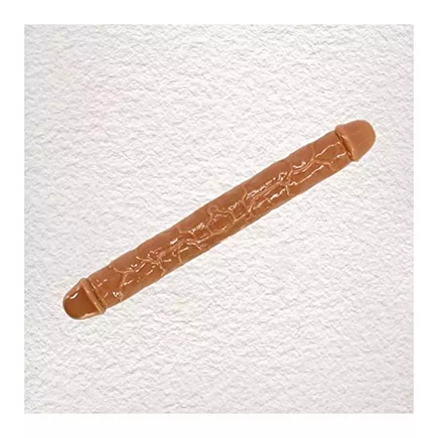 ABOOFAN Double Headed Dildos G Spot Dong Vaginal G- spot Anal Masturbation Toy for Female Women Toys ( Skin Color L )