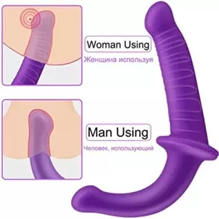 Double Head Dildo for Lesbian Couples Strapon Silicone Dildos Anal Vaginal Massage Double Ended Penetration Sex Toys for Woman P