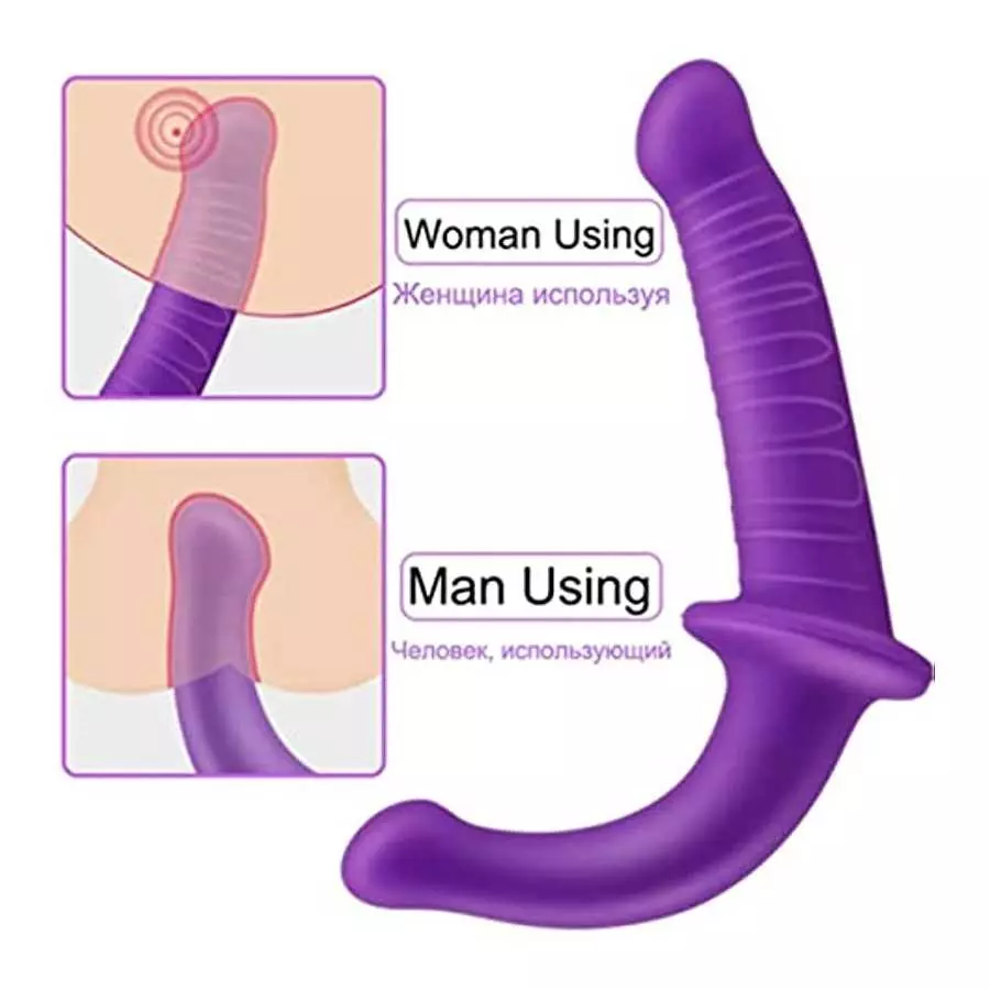 Double Head Dildo for Lesbian Couples Strapon Silicone Dildos Anal Vaginal Massage Double Ended Penetration Sex Toys for Woman P