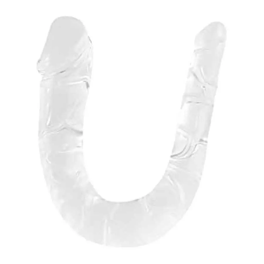 Small Double Dildo Crystal Jelly Realistic Anal Long Dildo Penis with Veins and Glans Adult Sex Toys for Women/Men/Lesbian (S) Small Double Dildo Crystal Jelly Realistic Anal Long Dildo Penis with Veins and Glans Adult Sex Toys for Women/Men/Lesbian (S)