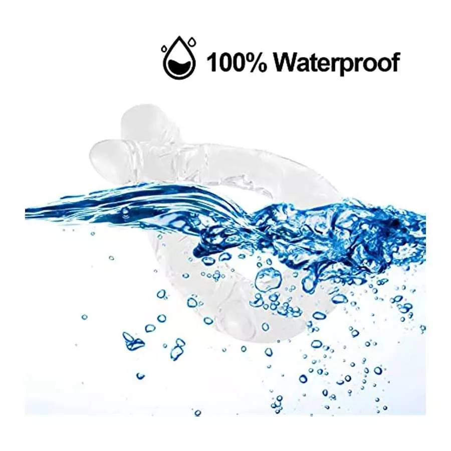 Small Double Dildo Crystal Jelly Realistic Anal Long Dildo Penis with Veins and Glans Adult Sex Toys for Women/Men/Lesbian (S)