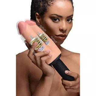 Master Series Double Decker 13x Vibrating Dual Dildo Thruster