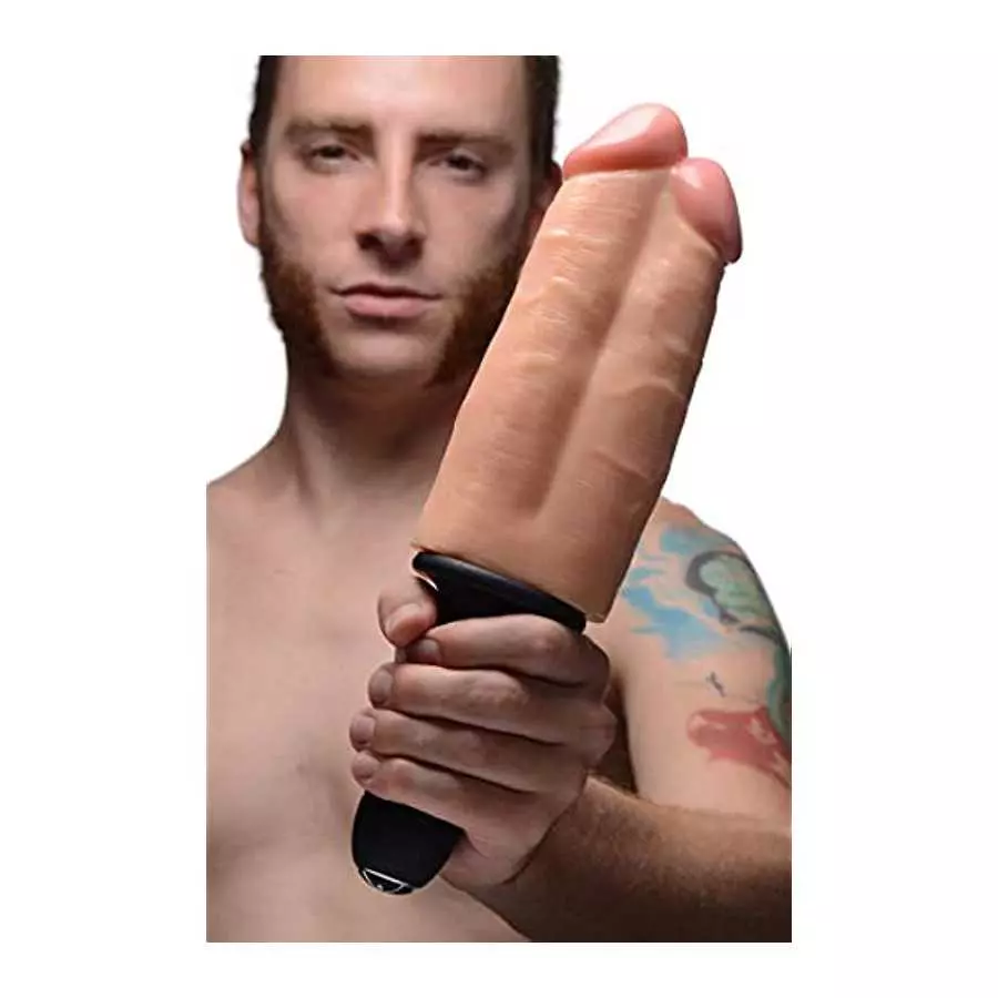 Master Series Double Decker 13x Vibrating Dual Dildo Thruster