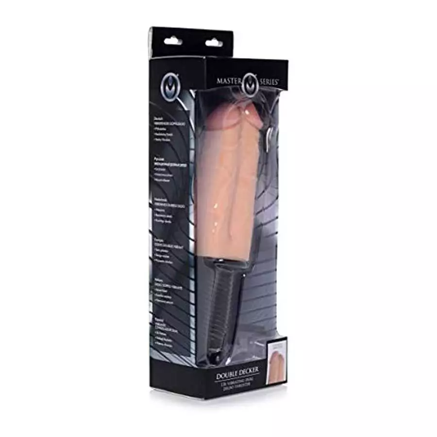 Master Series Double Decker 13x Vibrating Dual Dildo Thruster