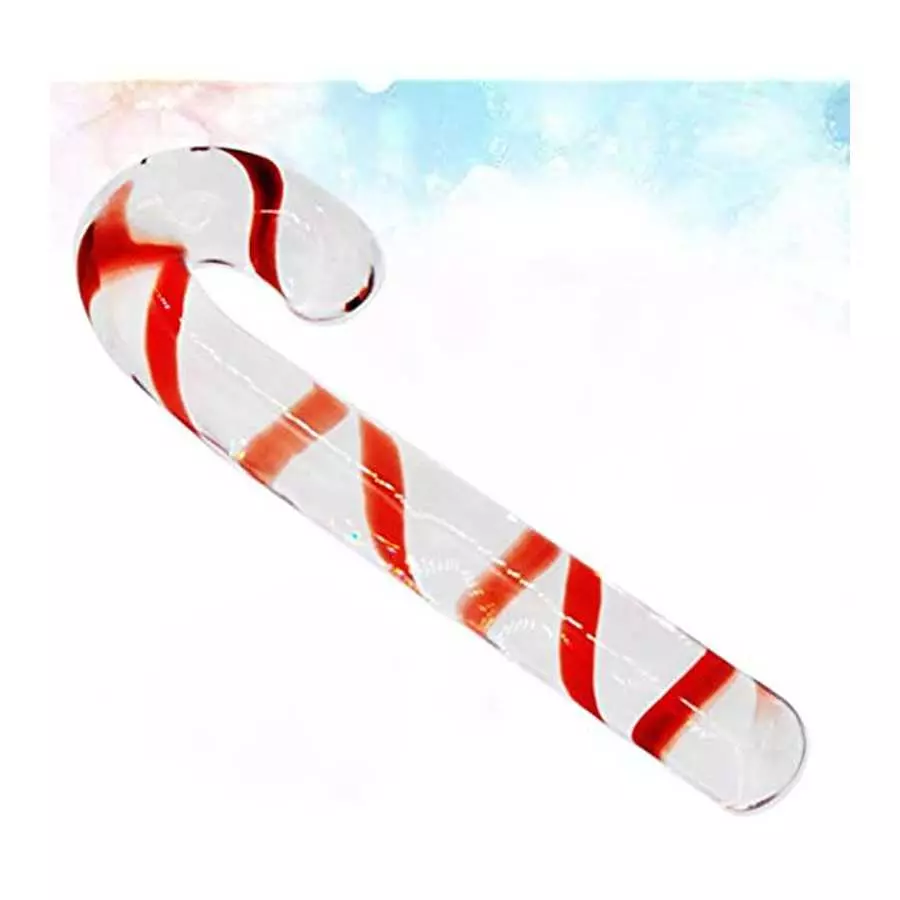 Amosfun Glass Dildo G-Spot Penis Dong Masturbation Vaginal Anal Butt Plug Toy for Female Women