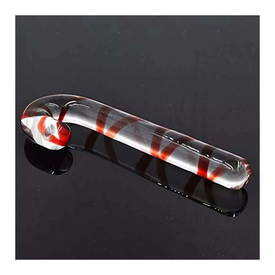 Amosfun Glass Dildo G-Spot Penis Dong Masturbation Vaginal Anal Butt Plug Toy for Female Women