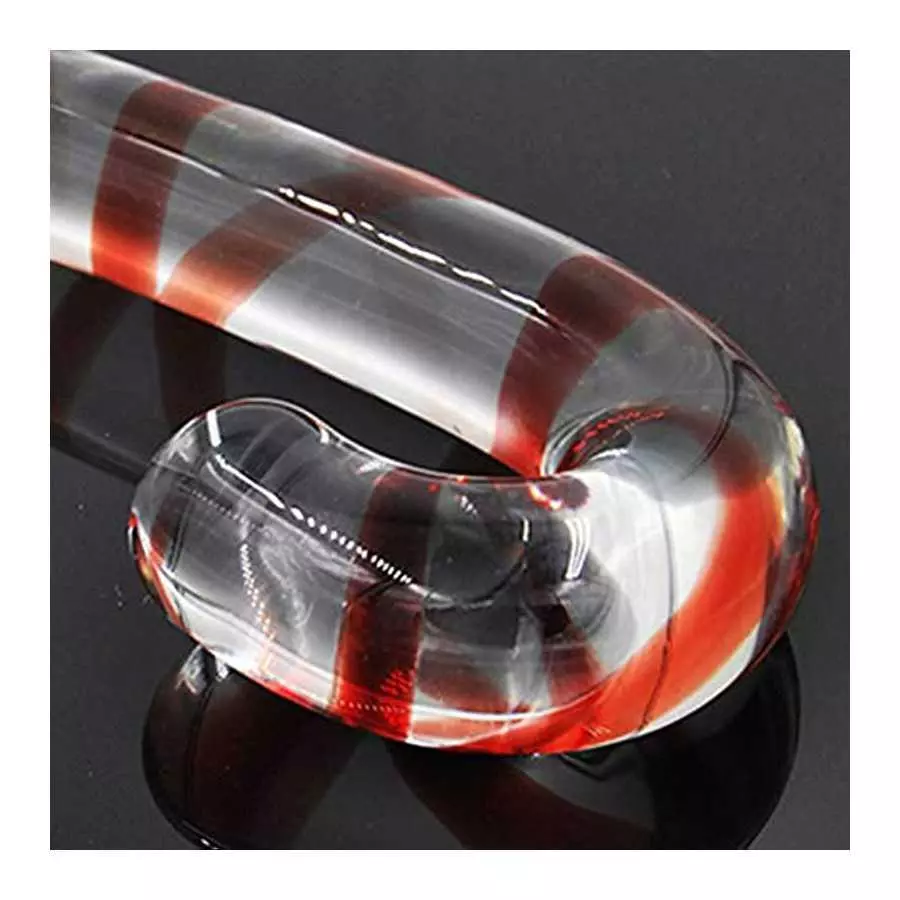 Amosfun Glass Dildo G-Spot Penis Dong Masturbation Vaginal Anal Butt Plug Toy for Female Women