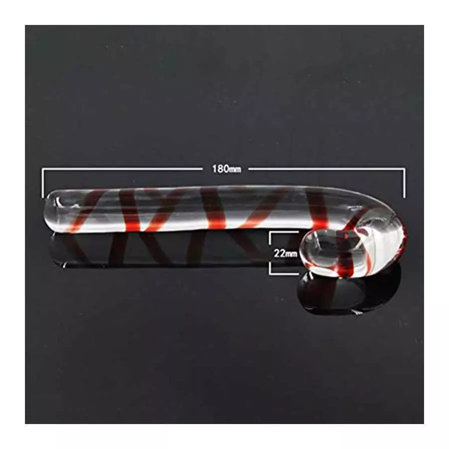 Amosfun Glass Dildo G-Spot Penis Dong Masturbation Vaginal Anal Butt Plug Toy for Female Women