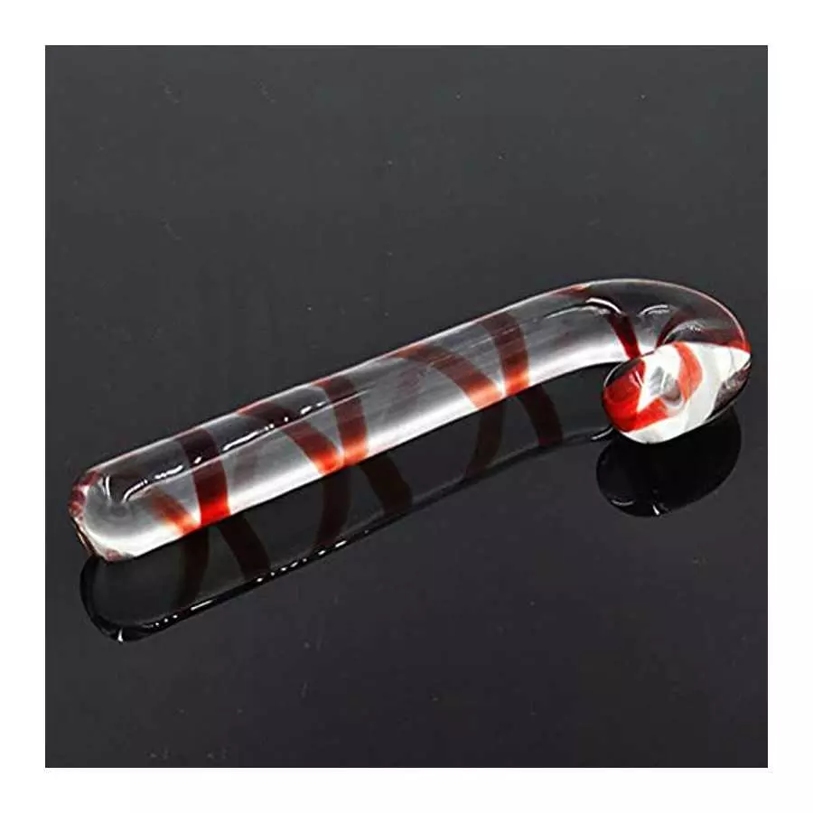 Amosfun Glass Dildo G-Spot Penis Dong Masturbation Vaginal Anal Butt Plug Toy for Female Women