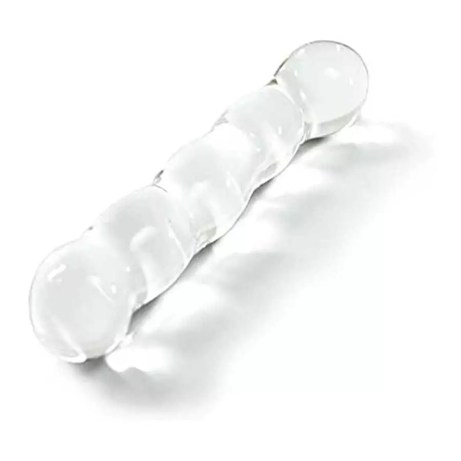 LeLuv Glass Dildo Bulb Shaft Bulb Tilted Head Bulb Base with Embroidered Padded Pounch