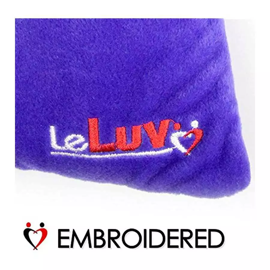 LeLuv Glass Dildo Bulb Shaft Bulb Tilted Head Bulb Base with Embroidered Padded Pounch