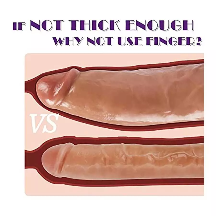 Small Glans Big Thick Dildo with Strong Suction Cup, Huge Realistic Dildo for Anal Play, Fake Penis Adult Sex Toy for Vagina Ana