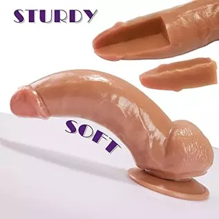 Small Glans Big Thick Dildo with Strong Suction Cup, Huge Realistic Dildo for Anal Play, Fake Penis Adult Sex Toy for Vagina Ana Small Glans Big Thick Dildo with Strong Suction Cup, Huge Realistic Dildo for Anal Play, Fake Penis Adult Sex Toy for Vagina Ana